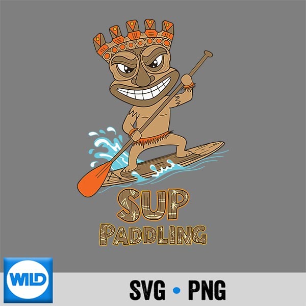 Paddleboarding Hawaiian Tiki Standup Paddling SVG PNG Download 1 Paddleboarding Hawaiian Tiki Standup Paddling SVG PNG Download
