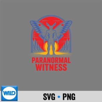 Paranormal Witness Mothman Cryptid Horror Scene PNG SVG for Cricut