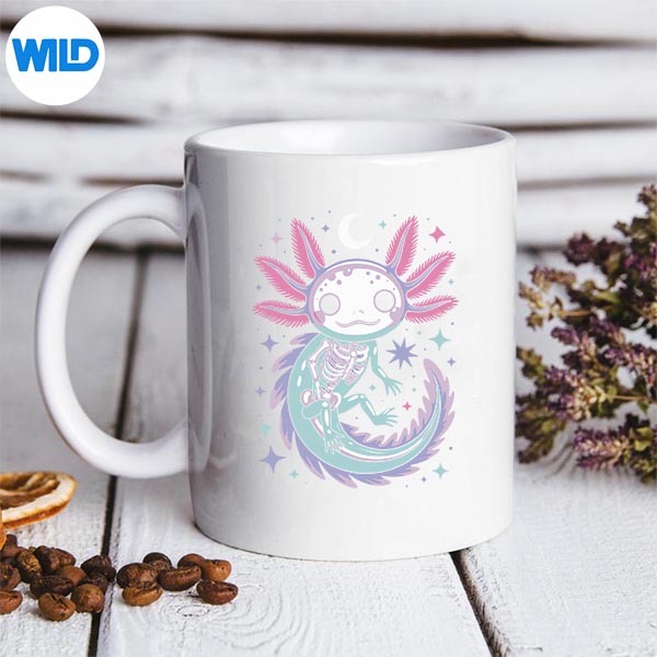 Pastel Goth Girl Kawaii Cute Skeleton Axolotl Design for Cricut 3 Pastel Goth Girl Kawaii Cute Skeleton Axolotl Design for Cricut - Image 3