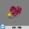 Peanuts Valentines Woodstock Heart Vintage Silhouette SVG PNG Cut File 6 PeanutsValentinesWoodstockHeartVintage