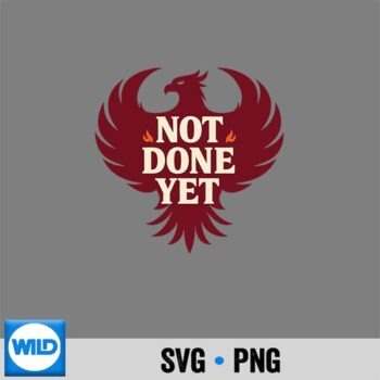 Phoenix Rebirth Rising From Ashes Resilience Funny SVG PNG Cut File