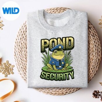 Alternative view of Pond Security Frog Officer Amphibian Lover SVG PNG Digital Design PNG