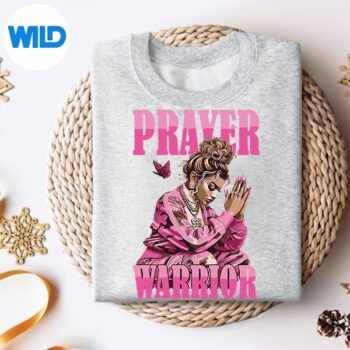 PrayerWarriorGodJesusChristianPinkCamoBlackGirlsweater