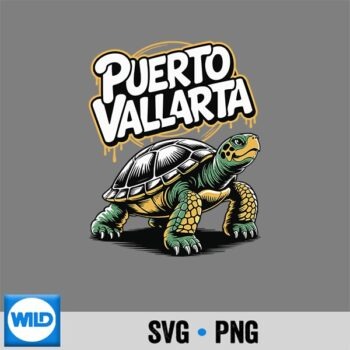 Classic Shop 62 Puerto Vallarta Mexico Sea Turtle Beach Vacation SVG PNG Cut File PNG