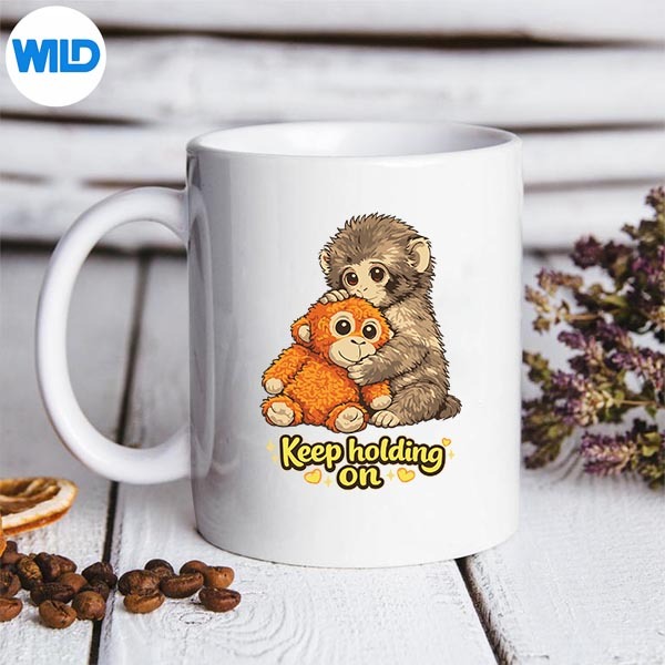Punch Monkey With Teddy Bear Cuddling Keep Holding On Meme SVG PNG Cut File 3 Punch Monkey With Teddy Bear Cuddling Keep Holding On Meme SVG PNG Cut File - Image 3