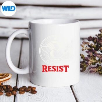 ResistBirdVintageBadgeProtestSymbolmug