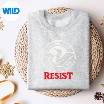 ResistBirdVintageBadgeProtestSymbolsweater