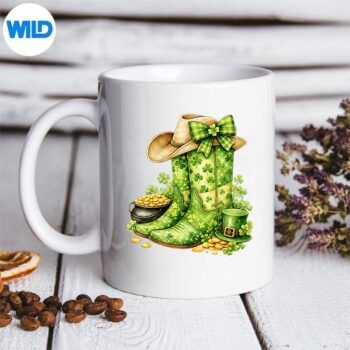 Retro Western Cow Boots Cowgirl St Patricks Day For SVG PNG Download PNG 5 RetroWesternCowBootsCowgirlStPatricksDayFormug