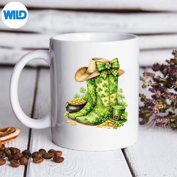 Retro Western Cow Boots Cowgirl St Patricks Day For SVG PNG Download PNG 3 Retro Western Cow Boots Cowgirl St Patricks Day For SVG PNG Download PNG - Image 3
