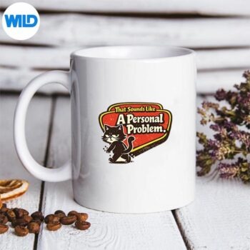 SarcasticCat70sComicPersonalProblemmug