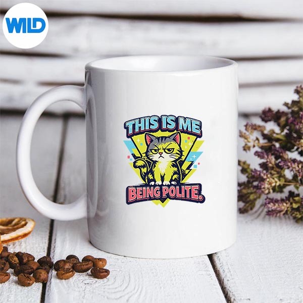 Sarcastic Cat This Is Me Being Polite Digital Design 3 Sarcastic Cat This Is Me Being Polite Digital Design - Image 3