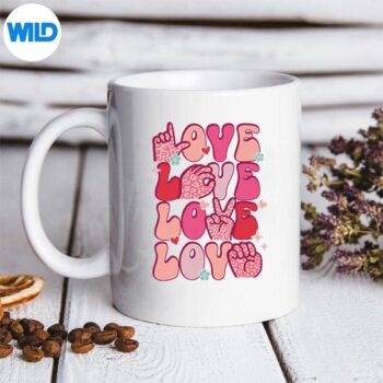 Sign Language Valentines Day Love Asl Finger Spelling SVG PNG Digital Download 5 SignLanguageValentinesDayLoveAslFingerSpellingmug