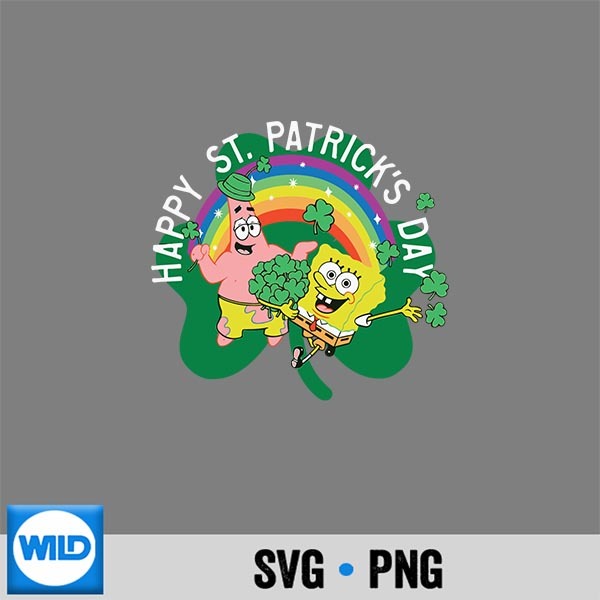 Spongebob Squarepants St Patricks Day Holiday Duo Portrait PNG SVG for Cricut 1 Spongebob Squarepants St Patricks Day Holiday Duo Portrait PNG SVG for Cricut