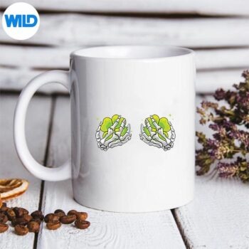 StPatrickDaySkeletonHandCloverChestSaintPattysmug