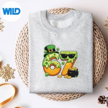 St Patricks Day 6 7 Six Seven 67 Girls Shamrock Cut File 4 StPatricksDay67SixSeven67GirlsShamrocksweater