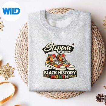 Alternative view of Stepping Into Black History Month Black Melanin Diversity SVG PNG Download PNG