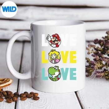 Super Mario Love Colorful Text Word Stack Group Shot Digital Download 5 SuperMarioLoveColorfulTextWordStackGroupShotmug