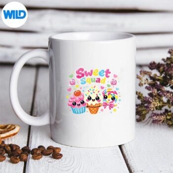 SweetSquadKawaiiDessertCupcakeIceCreamLollipopmug