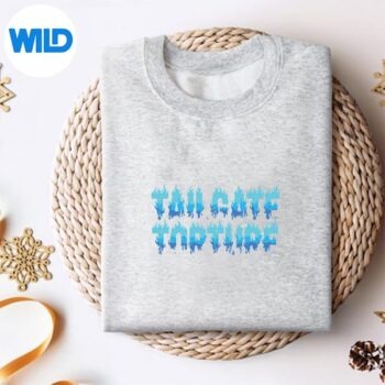 Alternative view of Tailgate Torture Speech In Blue Flames Design for Cricut