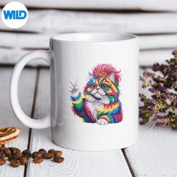 Tie Dye Peace Sign Hippie Retro Princess Cat Silhouette SVG PNG 5 TieDyePeaceSignHippieRetroPrincessCatmug