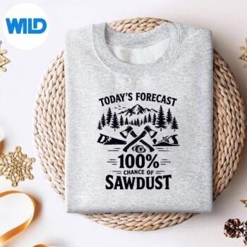 Todays Forecast 100 Percent Chance Of Sawdust Woodworker SVG Cut File 4 TodaysForecast100PercentChanceOfSawdustWoodworkersweater