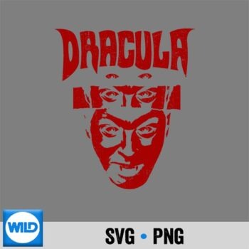 Universal Monsters Distressed Dracula Portrait Small Cut File PNG