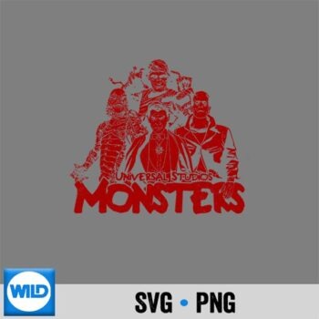 Universal Monsters Vintage Group Shot SVG PNG Download PNG