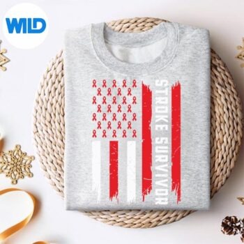 Usa Flag Stroke Survivor Vintage SVG PNG Digital Design 4 UsaFlagStrokeSurvivorVintagesweater