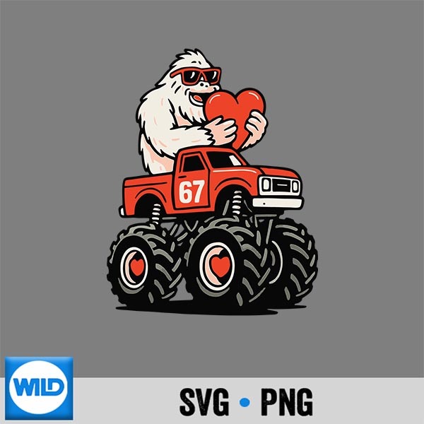 Valentines Day Bigfoot 67 Meme Truck 6 7 Toddlers Cut File 1 Valentines Day Bigfoot 67 Meme Truck 6 7 Toddlers Cut File