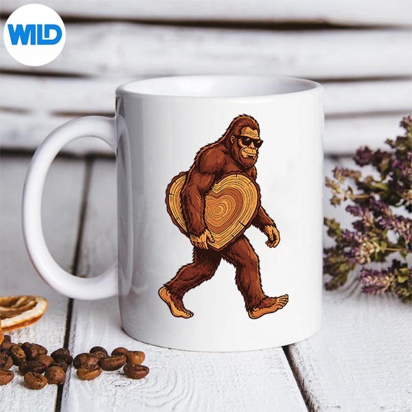 Valentines Day Bigfoot Heart Sunglasses Sasquatch Cut File 3 Valentines Day Bigfoot Heart Sunglasses Sasquatch Cut File - Image 3