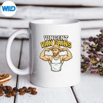 VincentVanGainsGymMemeArtVanGoghFlexingmug