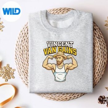 VincentVanGainsGymMemeArtVanGoghFlexingsweater