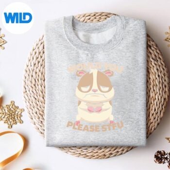 Alternative view of Would You Please Shut Up Hamster Owner Pet Rodent Stfu Digital Design