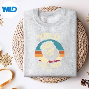 Alternative view of Yolo Jk Brb Easter Day Resurrection Christian Jesus Vector Design PNG