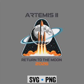 Artemis II to The Moon Rocket Launch Space Exploration SVG PNG