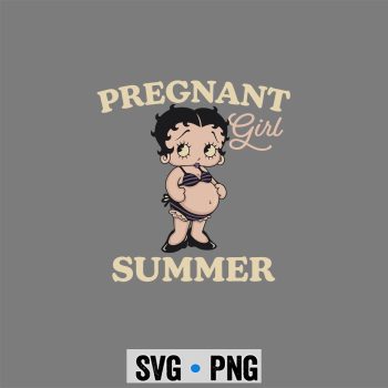 Pregnancy, Betty Boop Mom Pregnant Girl Summer Funny Baby Announcement SVG PNG