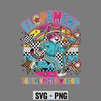 Funny Autism Elopement Running Cat SVG PNG