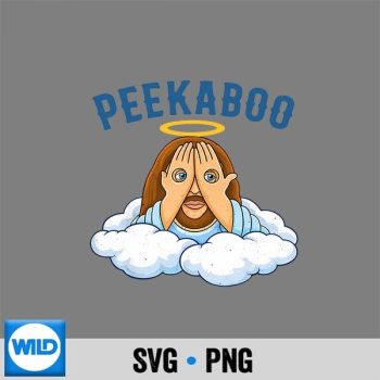 Funny Peek A Boo Jesus Looking SVG PNG