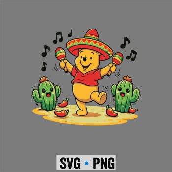 Pooh Mexican Cinco De Mayo SVG PNG