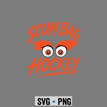 Scumbag Hockey Orange Eyes SVG PNG