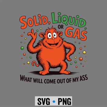Solid Liquid Or Gas Funny Cat Physics Science SVG PNG