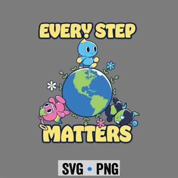 Sonic the Hedgehog Chao Earth Day Every Step Matters SVG PNG