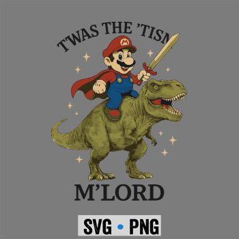 Super Mario TWAS The Tism M Lord Raccoon Riding Dinosaur SVG PNG