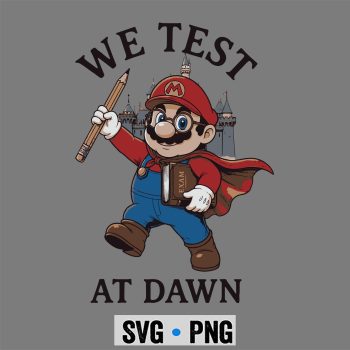 Super Mario Test Day Coordinator Teacher Testing Day Exam SVG PNG