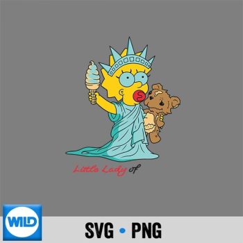 The Simpsons Maggie Little Lady of Liberty 4th of July USA SVG PNG