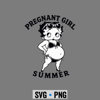 Betty Boop Pregnant SVG, Betty Boop Pregnant Girl Summer Funny Pregnancy SVG PNG