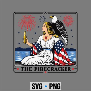 Firecracker Tarot Card SVG, Funny Independence Day The Firecracker Tarot Card SVG PNG