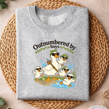 FunnyOutnumberedByBoysDuckMomofBoysMothersDaysweater.jpg