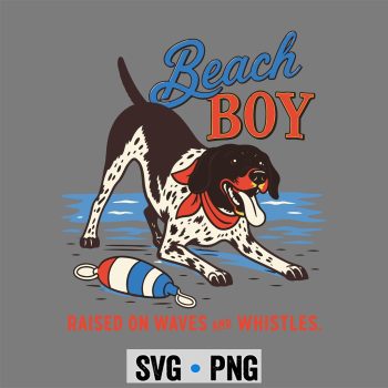 German Pointer Waves SVG, German Shorthaired Pointer Raised On Waves Whistles SVG PNG