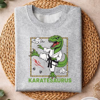 KarateDinosaurKaratesaurusTRexKaratistsweater.jpg